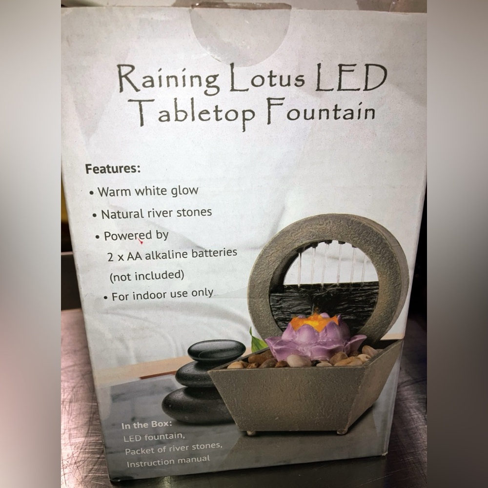 Raining Lotus LED Tabletop Fountain - Picture 12 of 13